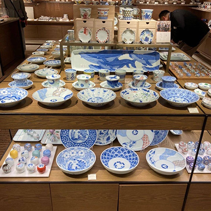 新品 渓山窯 絵がわり4寸皿 5枚セット 有田焼 染付 高島屋購入